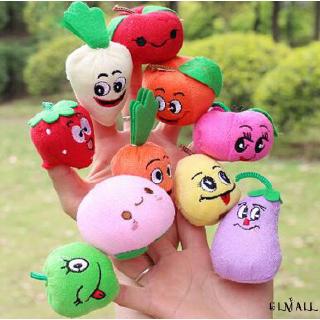 ➤GMLFruit Modeling Series Finger Puppet Set New Style Preschool Baby Toy Doll