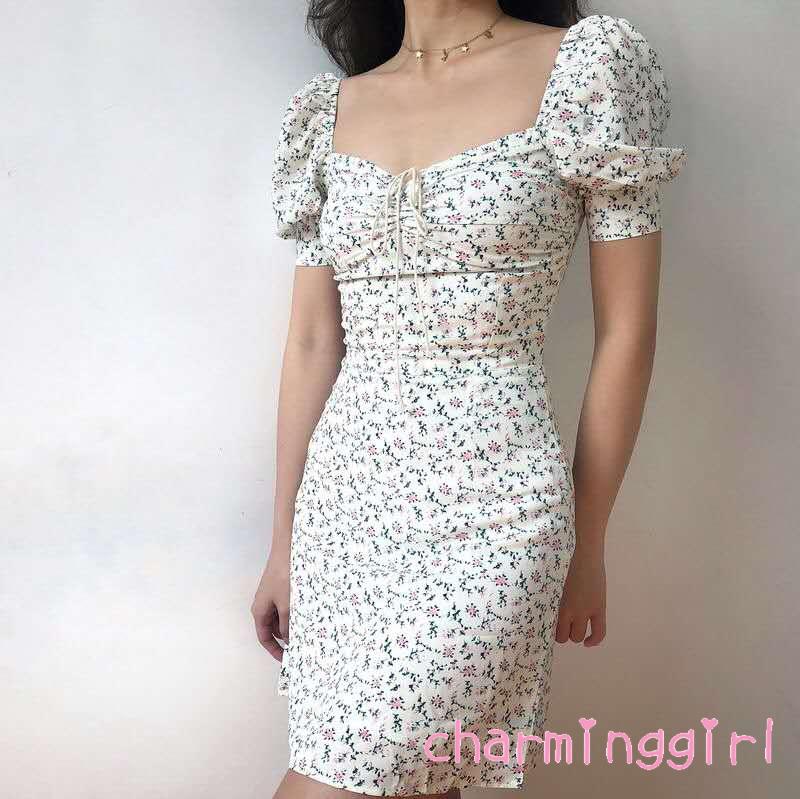 Đầm Voan Hoa Cổ Chữ V Thời Trang Dành Cho Nữ | BigBuy360 - bigbuy360.vn