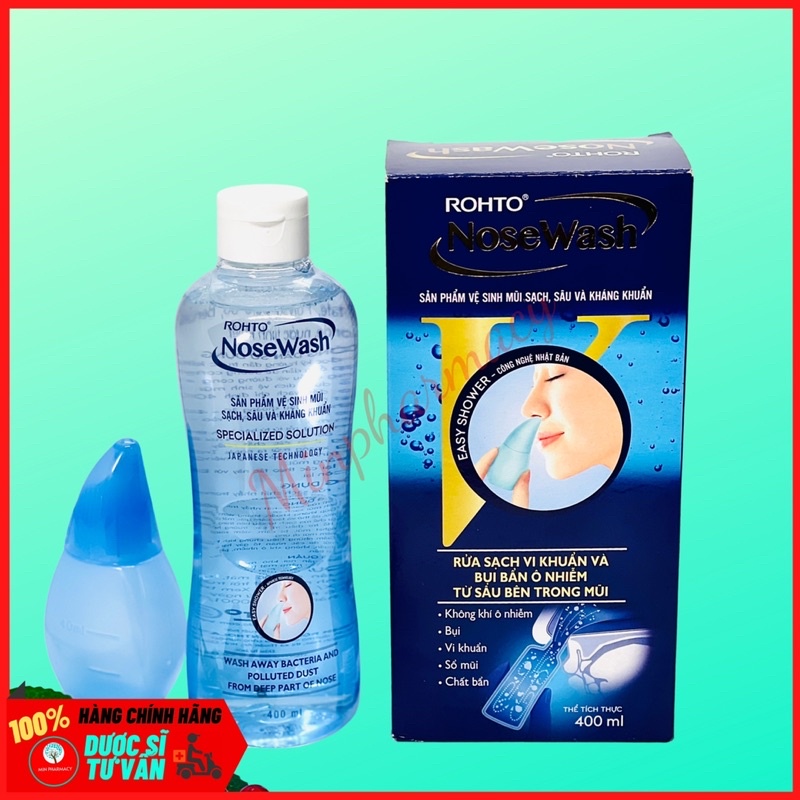 Bộ sản phẩm Vệ sinh mũi ROHTO NOSEWASH (400ml) - Minpharmacy