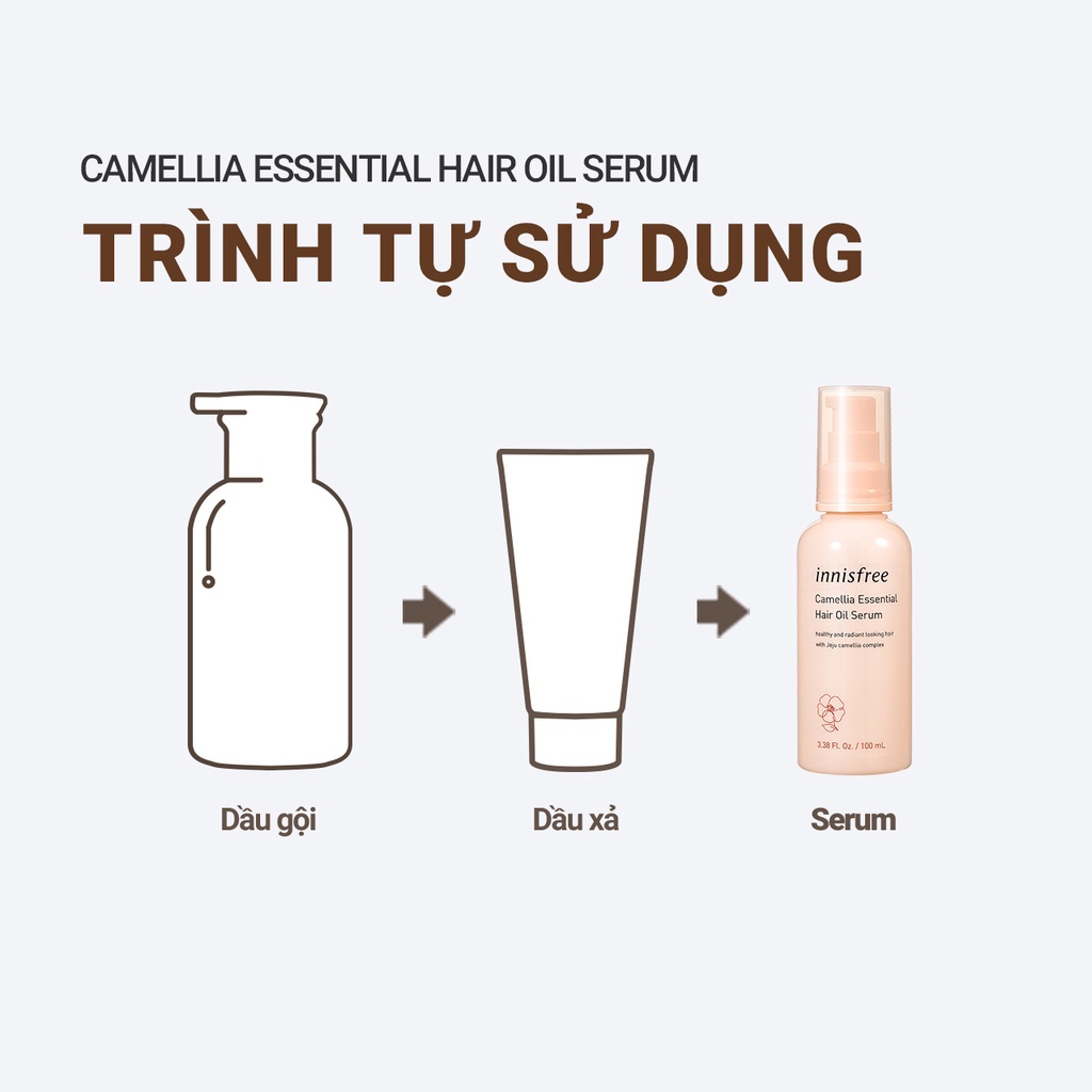 [Mã COSIF03 giảm 10% đơn 400K] Bộ sản phẩm dưỡng tóc hoa trà innisfree Camellia Essential Hair Care Set