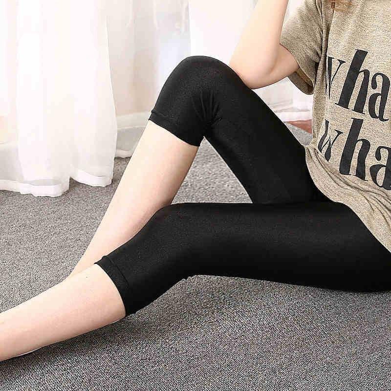 Quần Legging Bóng 7 Tấc Ôm Dáng Thời Trang Mùa Hè Cho Nữ