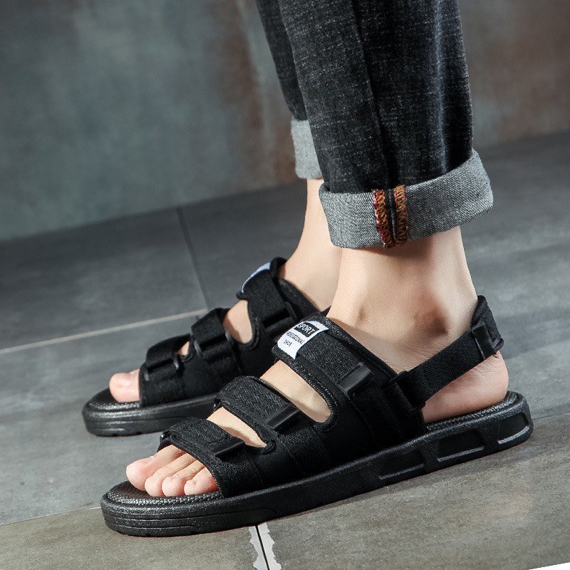 Sandal nam quai dán - xăng đan nam 3 quai trơn Fashion cao cấp mới