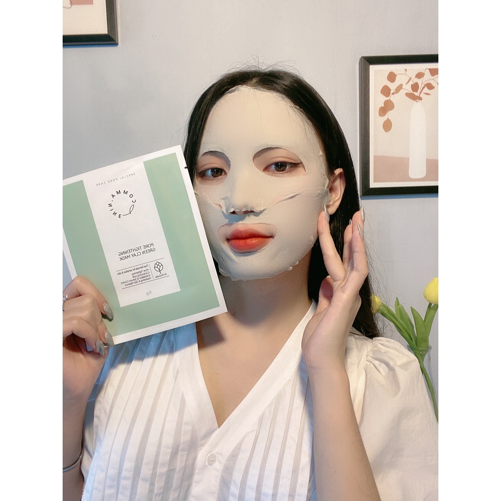 Mặt nạ đất sét dịu da, giảm mụn và se khít lỗ chân lông JSN LAB Commanine Pore Tightening Green Clay Mask