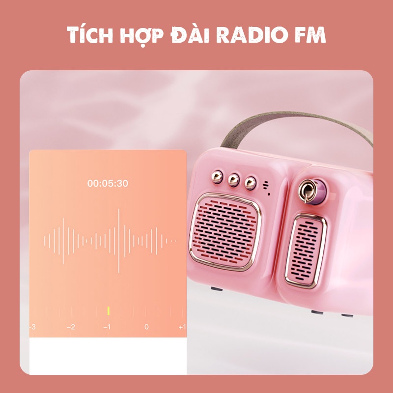 Loa Bluetooth không dây mini thiết kế cổ điển T3 decor trang trí phòng làm quà tặng ý nghĩa - mẫu mới 2022