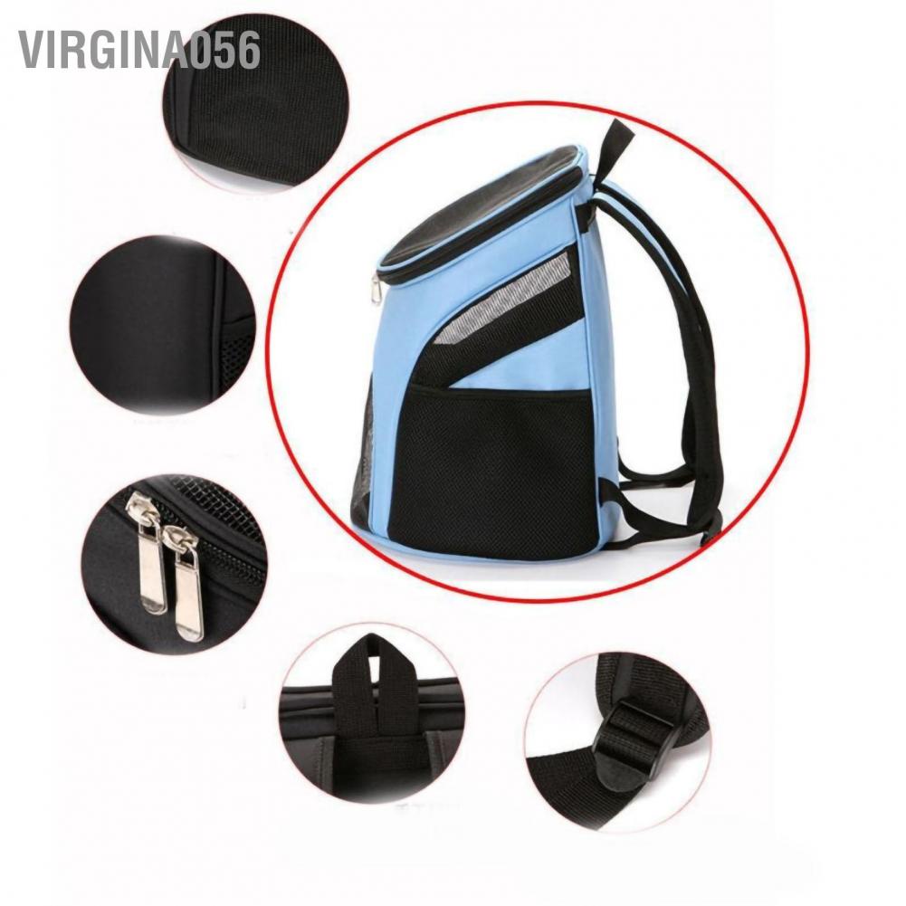 Có thể bán buôn Ba lô thoáng khí cho vật nuôi Chống va đập Xe chở mèo có thể gập lại tay cầm Mèo Virgina056 Hàng giao ngay