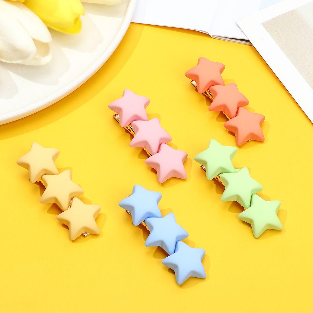 Bộ 2 Kẹp Tóc Hình Ngôi Sao Năm Cánh Màu Sắc Ngọt Ngào Cho Nữ