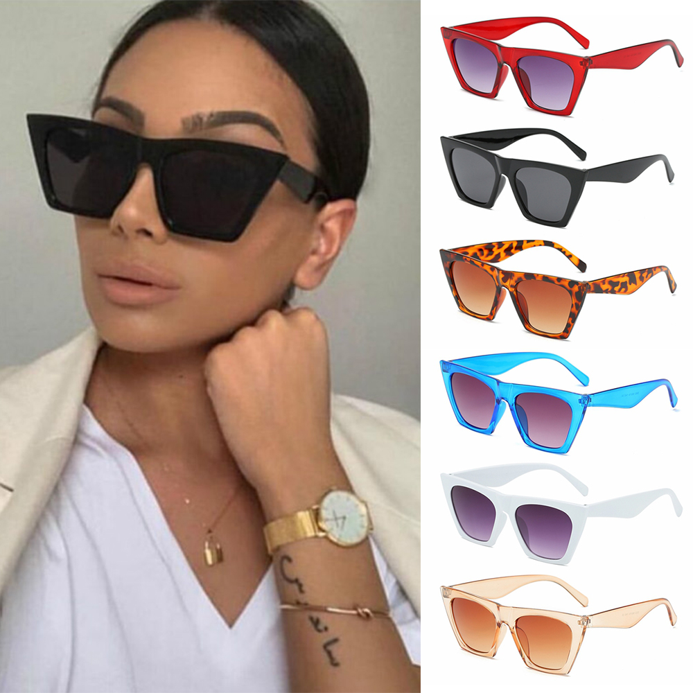 🌵CACTU🌵 Summer Sun Glasses Trendy Style Vintage Shades Sunglasses for Women Streetwear Fashion Square Frame UV400 Protection Eyewear Goggles/Multicolor