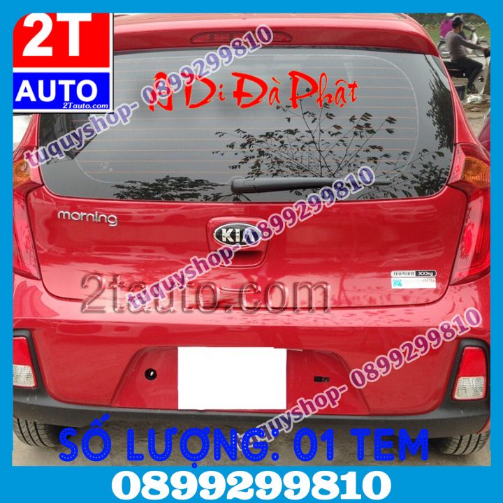 01 TEM DECAL DÁN STICKER CHỮ A DI ĐÀ PHẬT DÁN Ô TÔ XE HƠI XE TẢI