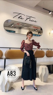 Bigsize Áo hoa nhí đỏ A83