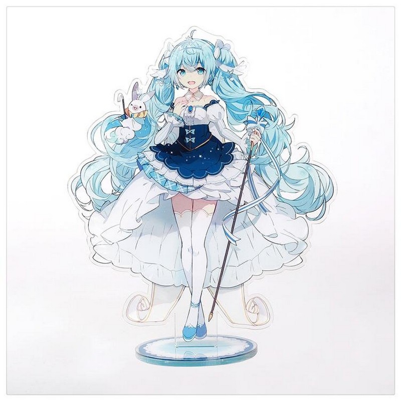 Mô hình standee SNOW MIKU HATSUNE ảnh đứng Tượng Acrylic Anime mica chibi trang trí trưng bày