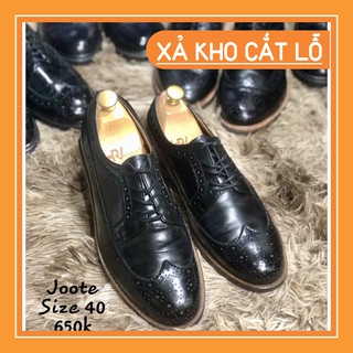 Kiểu Dáng Sang Trọng Wingtips Màu Đen