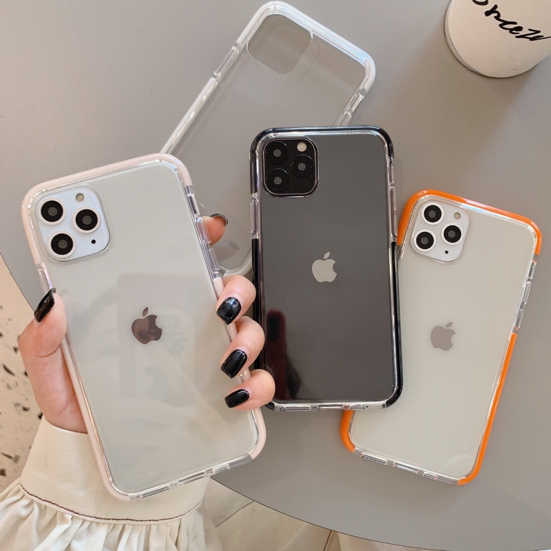 iPhone 12 Pro max Ốp điện thoại mềm trong suốt dành cho iPhone 11PROMAX 11 X XS XSMAX XR 7 8 7PLUS 6 6SPLUS 6S 11PRO SE 2020 8PLUS