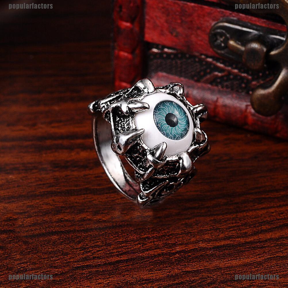 Nhẫn Nam Hình Mắt Quỷ Phong Cách Gothic Cá Tính