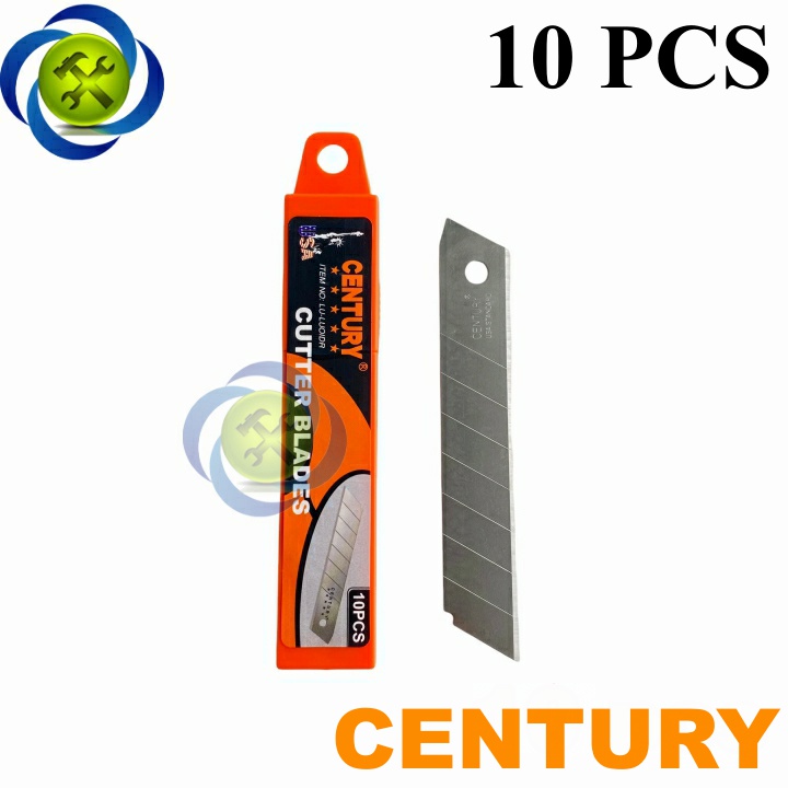 Lưỡi dao rọc giấy Century LU-LUOIDR kích thước 18mm x 100mm x 0.5mm (10 lưỡi /hộp)