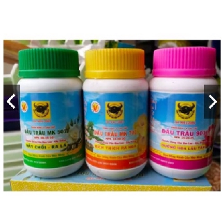 Bộ ba phân bón lá đầu trâu chuyên cho hoa và cây cảnh- lọ 100 gam