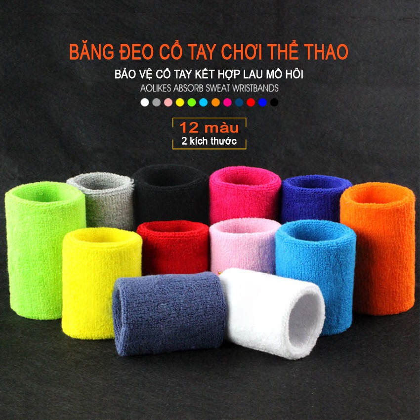 Băng Đeo Cổ tay Thấm Hút Mồ Hôi, Bảo Vệ Cổ Tay Hỗ Trợ Tập Thể Thao (1 Cái)