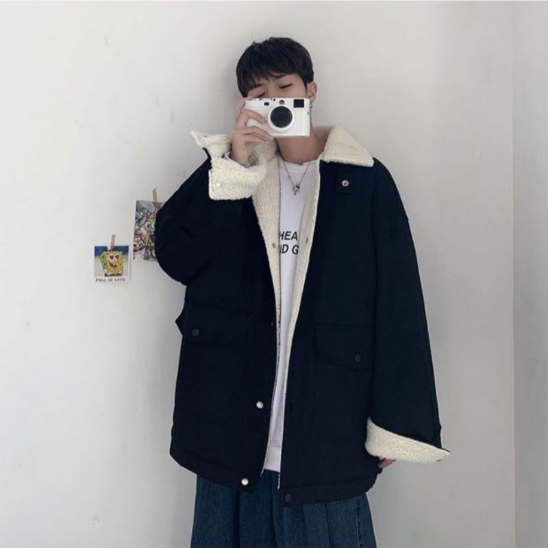 Oder - Áo Khoác KaKi Lót Lông Ulzzang