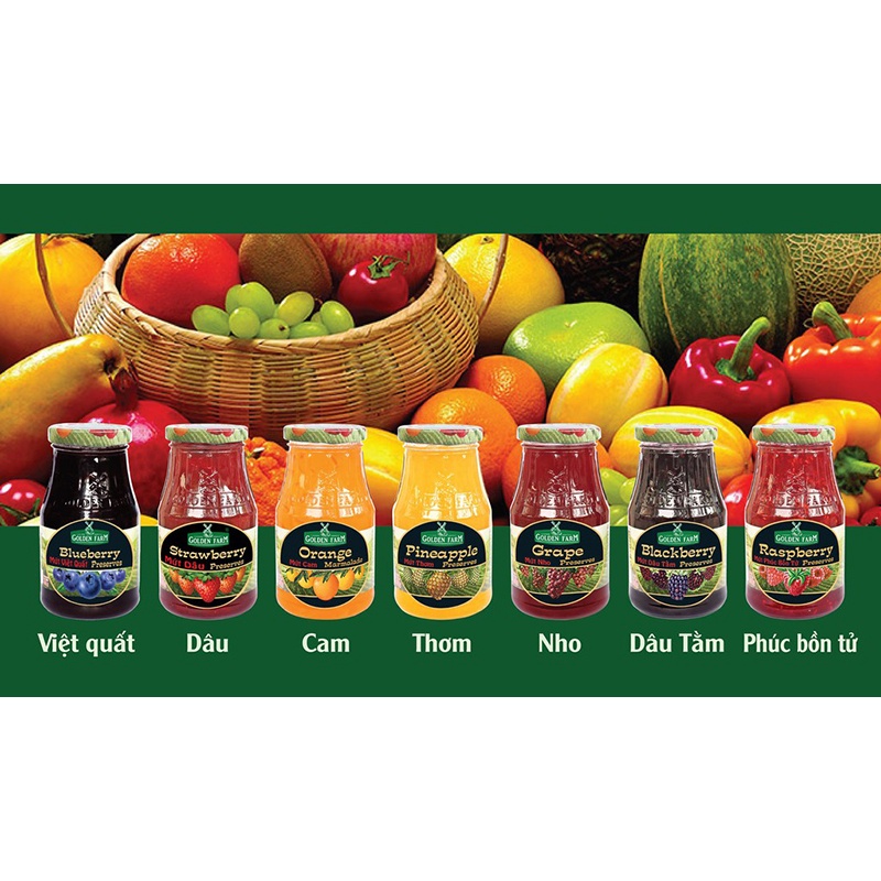 Mứt Việt Quất Preserves Golden Farm 450g HONEYMART