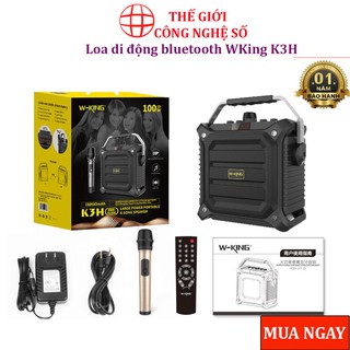 Loa karaoke bluetooth W-King K3H 100W tặng kèm mic, Loa di động, Pin cực lâu - BH 12 tháng