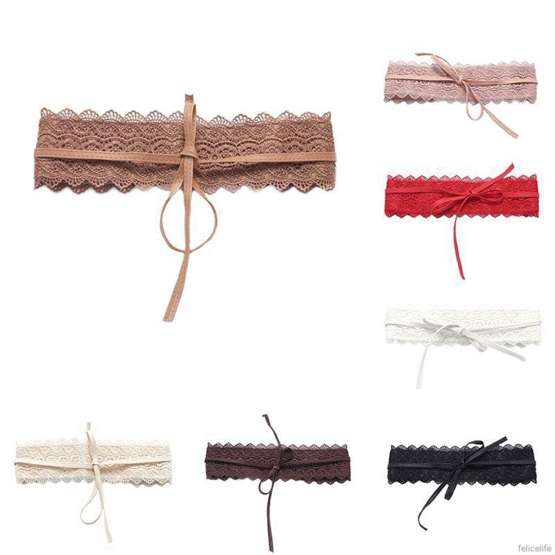 Thắt Lưng Da Pu Phối Ren Hoa Thời Trang Cho Nữ