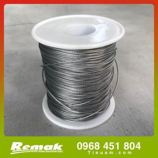Cáp bọc nhựa 0.8mm 1x7 Cuộn 100m, Cuộn dây cáp lụa