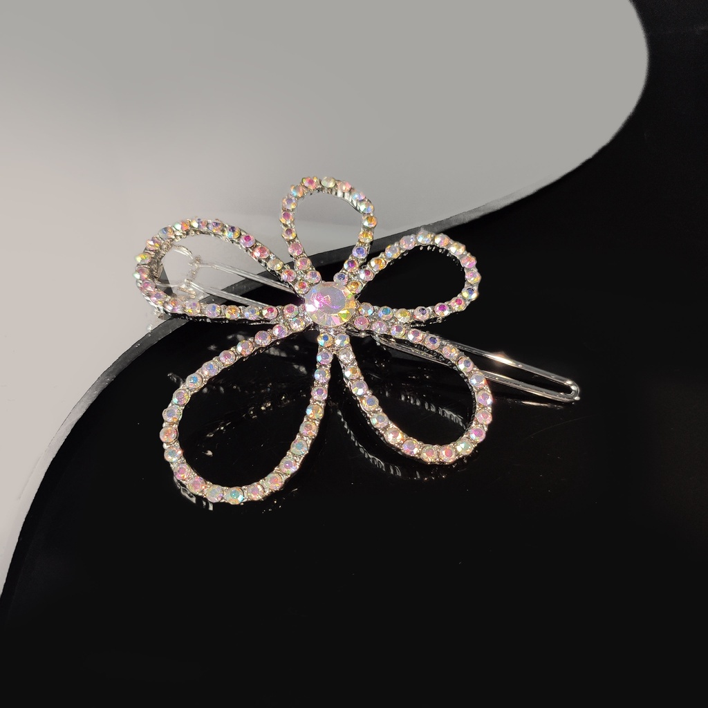 Kẹp Tóc Hình Hoa Đính Đá Nhiều Màu Sắc Phong Cách Hàn Quốc Thời Trang Cho Nữ