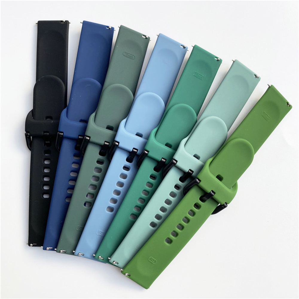 Dây Đeo Silicon 20mm 22mm 42mm 46mm Cho Đồng Hồ Thông Minh Samsung Galaxy Watch 3 42mm Active 2 Gear S2 Huawei GT 2/2e/Pro Amazfit Bip