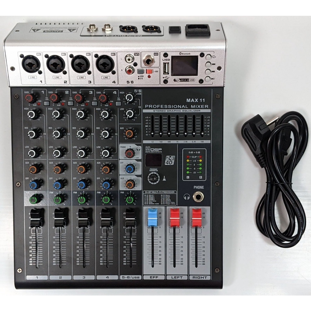 Combo thu âm Mixer Max 11 Và Micro Max 87-Pro-II đen livestream karaoke bán hàng onl tiktok đủ phụ kiện tặng kèm bh 12t