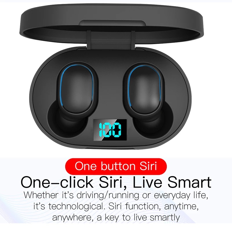 TZUZl E7S TWS Tai nghe nhét tai không dây Bluetooth chống nước có màn hình kỹ thuật số thời trang