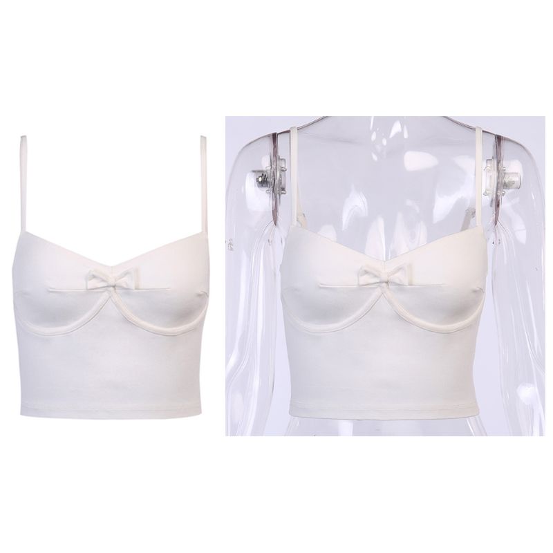 Áo Hai Dây Cổ Chữ V Hở Lưng Thắt Nơ Quyến Rũ Cho Nữ