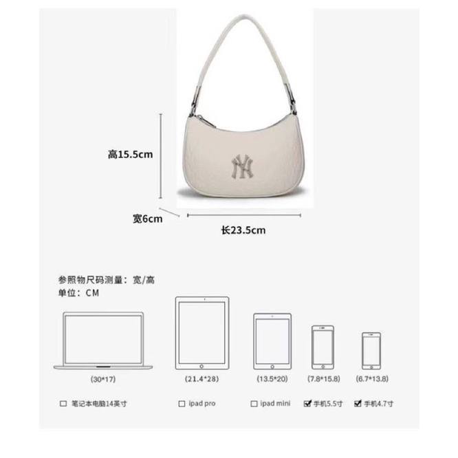 [Tặng Túi Giấy] TÚI KẸP NÁCH DA MONOGRAM N Y KIM LOẠI TQXK