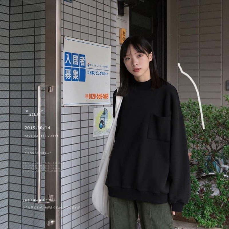 Áo nỉ bông cao cổ mềm mịn | BigBuy360 - bigbuy360.vn