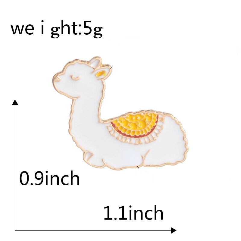 Ghim cài áo MISS ZOE tráng men phong cách lạc đà Dongmanli Baby Llama hoạt hình cho nam nữ