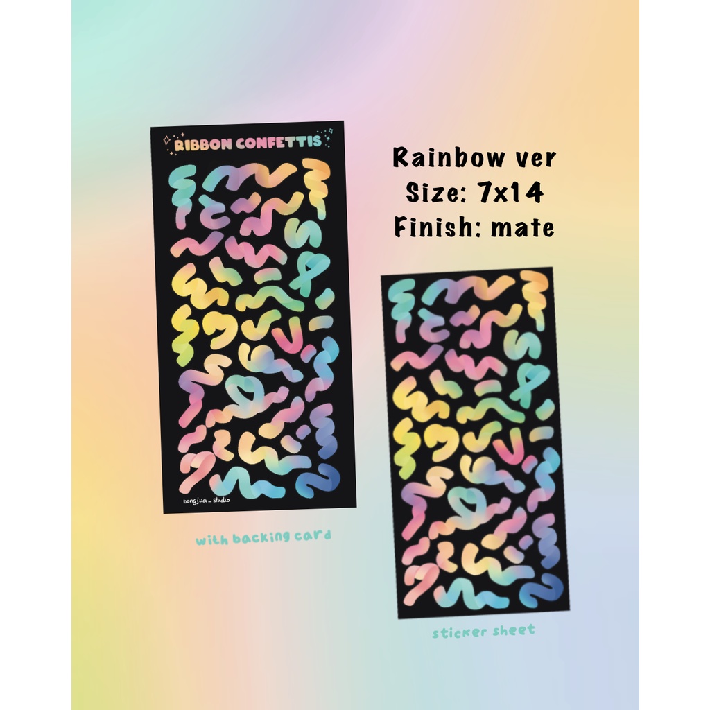 Sticker trang trí confetti Bongjua Studio