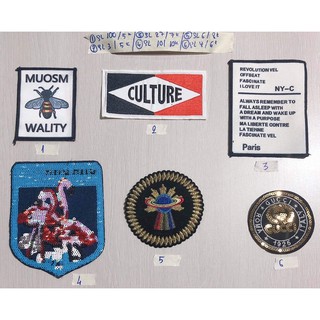 set 2 sticker hình thêu bản chũ huy hiệu (ko keo)