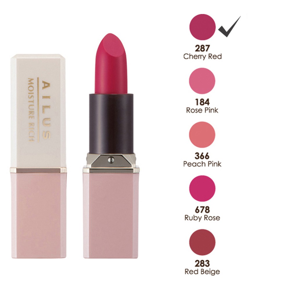 Son mịn môi giàu độ ẩm Naris Ailus Smooth Lipstick Moisture Rich Nhật Bản - Hàng chính hãng