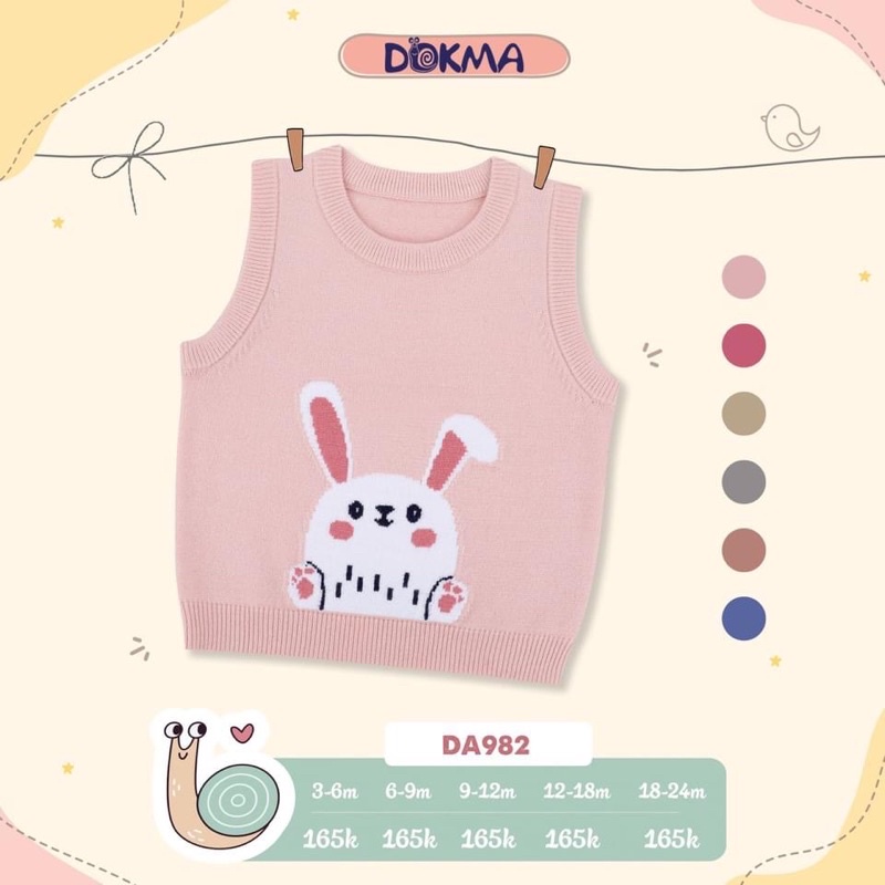 Áo gile Len Dokma hàng chất vải mềm mại ,hình ngộ nghĩnh giữ ấm cho bé