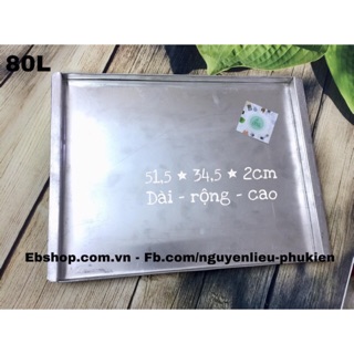 KHAY NƯỚNG LÒ SANAKY 80L LOẠI TRƠN 51,5cm*34,5cm