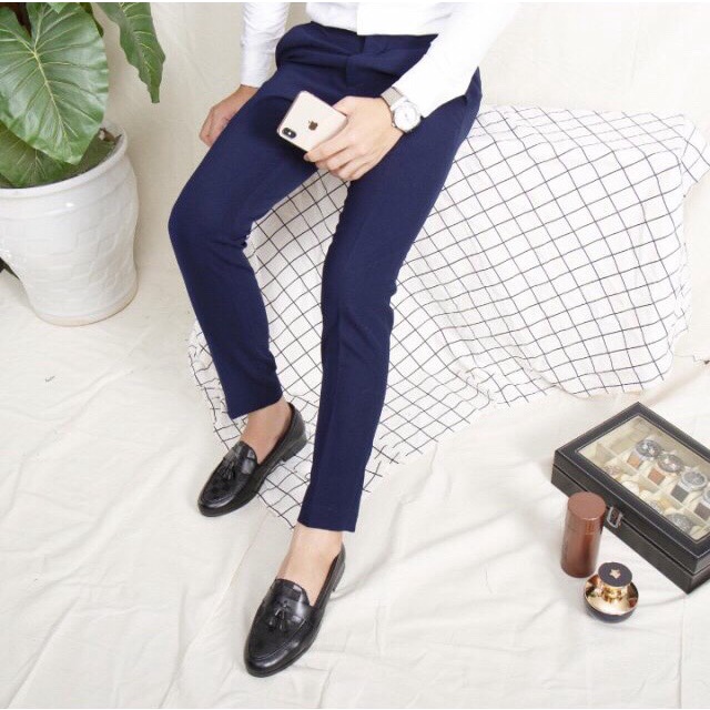 [CHẤT ĐẸP - DÀY DẶN] Quần âu nam thời trang dáng Hàn Quốc màu đen