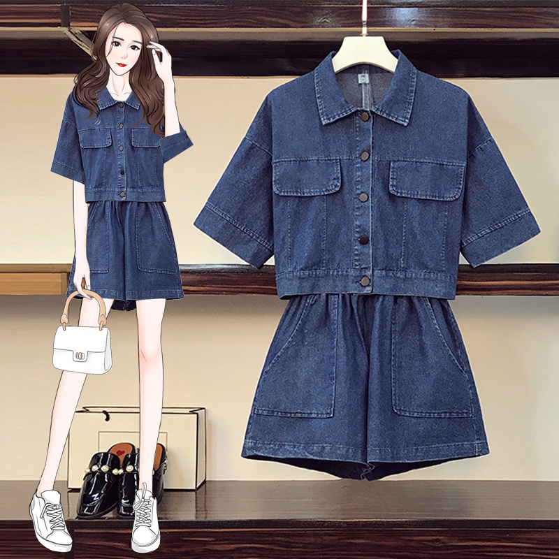 🌸Hàng Order🌸Sét Bigsize Áo Jean Phối Quần Năng Động Cá Tính🌸Hàng Quảng Châu