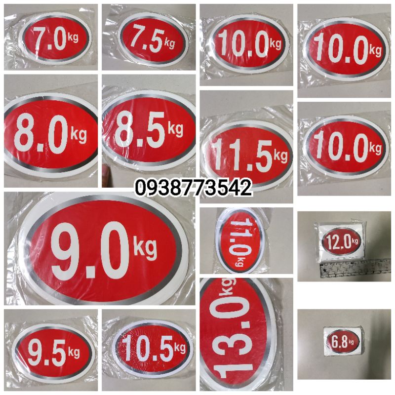 Tem kg cho máy giặt nhiều loại/ miếng dán kí  cho máy giặt nhiều loại