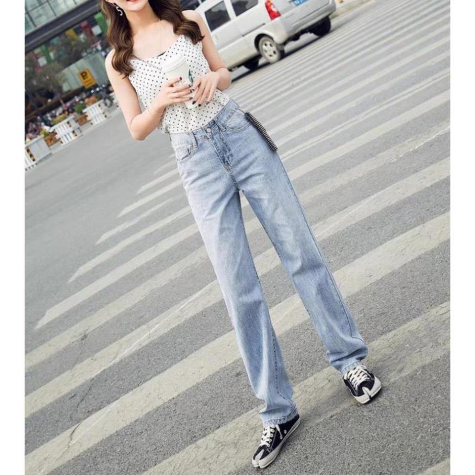 Quần jean bò ống rộng quần jean bò ống suông jeans nữ cạp cao hot nhất 2022 HoHaJean22 | BigBuy360 - bigbuy360.vn
