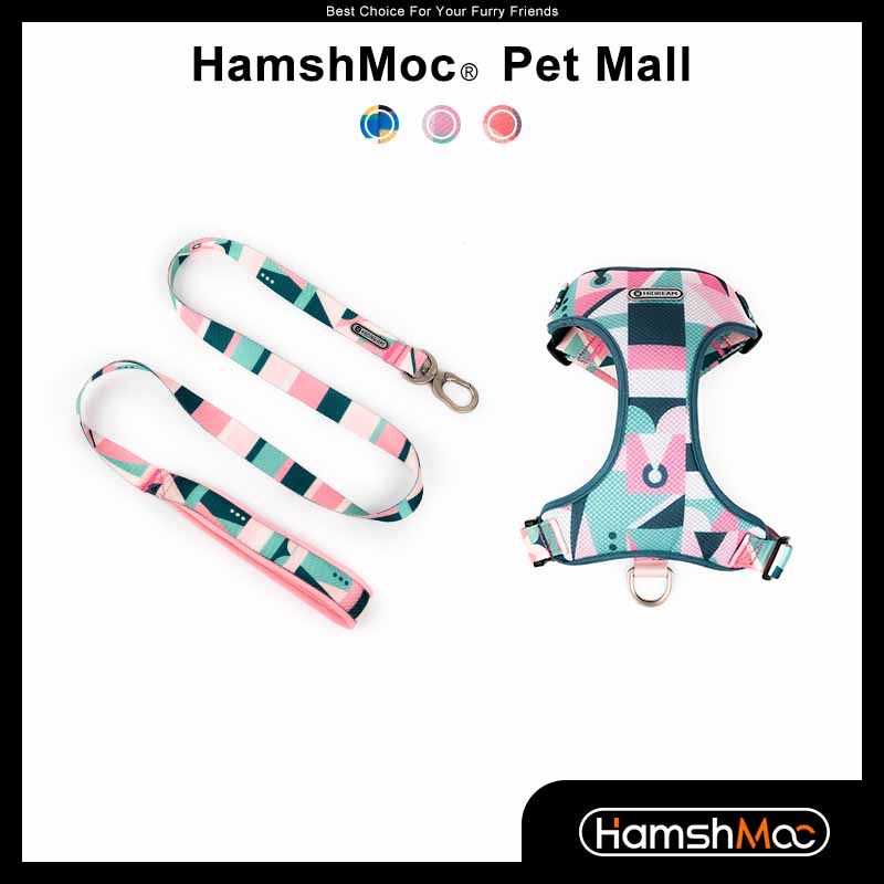 HamshMoc Bộ Yếm Và Dây Dắt Mềm Thoáng Khí Có Thể Điều Chỉnh Cho Thú Cưng