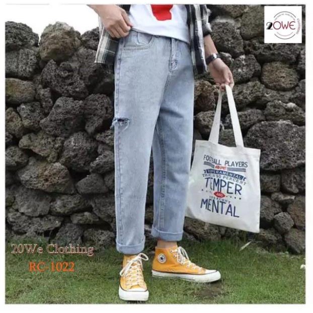 Quần Jean Nam, Quần Baggy Nam Rách Cạnh 2021