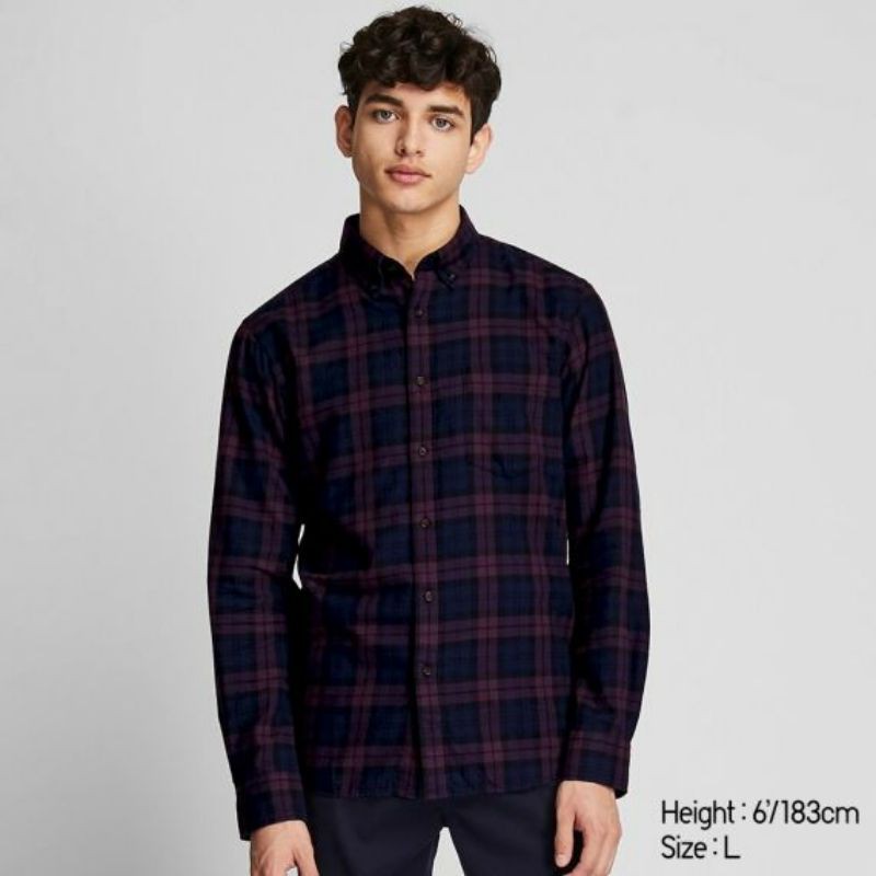 Sơ Mi UNIQLO FLANNEL LONG SLEEVE SHIRT-401838 | BigBuy360 - bigbuy360.vn
