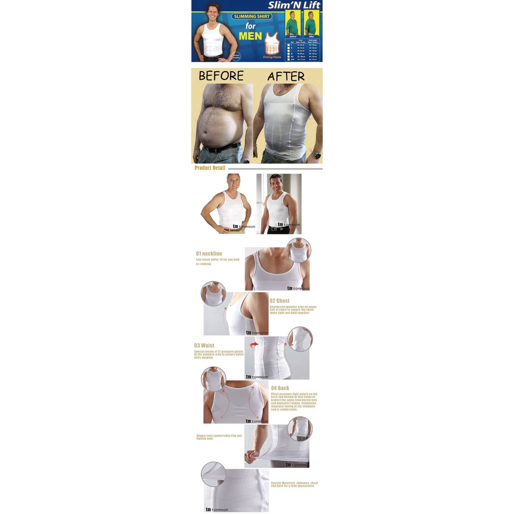 Áo thun nịt bụng nam định hình cơ thể thon gọn | BigBuy360 - bigbuy360.vn