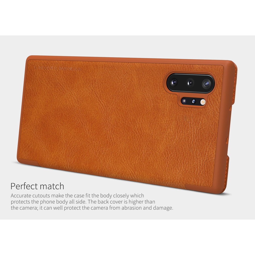 Bao da BÒ SamSung Galaxy Note 10+ Plus chính hãng Nillkin QIN | BigBuy360 - bigbuy360.vn