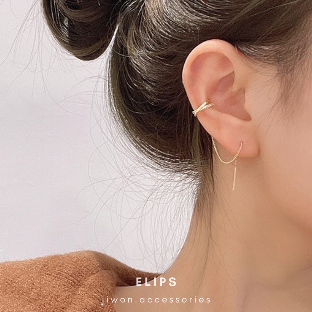 Khuyên tai dây nữ cá tính 3 mẫu Jiwon