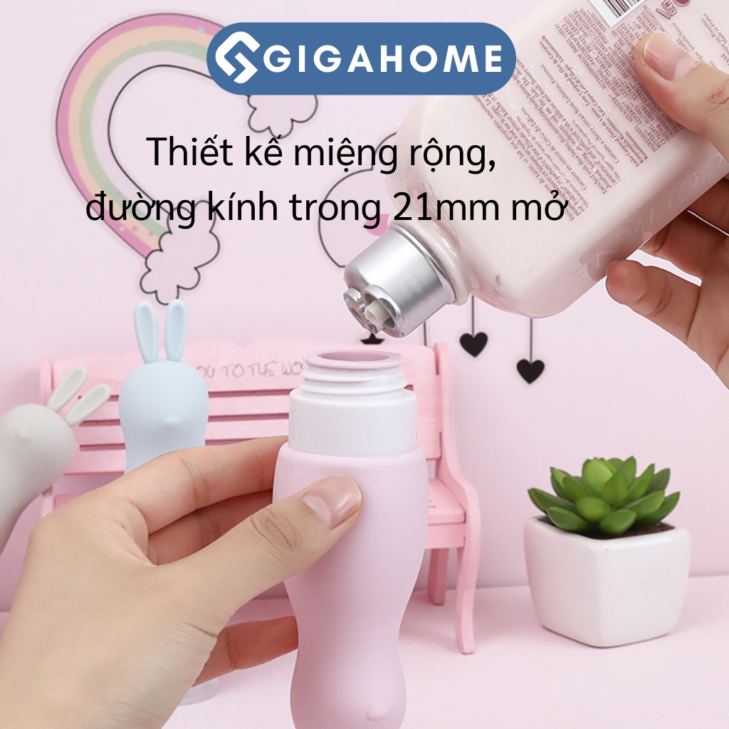 Lọ Chiết Dầu Gội, Mỹ Phẩm GIGAHOME Silicone Du Lịch Hình Thú Tiện Lợi 90ml 8267