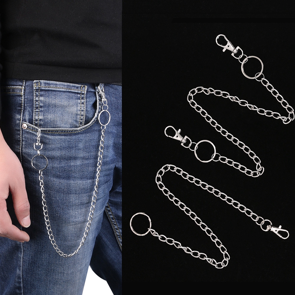 Dây Xích Bằng Kim Loại Gắn Ví Đeo Thắt Lưng Phong Cách Hip Hop